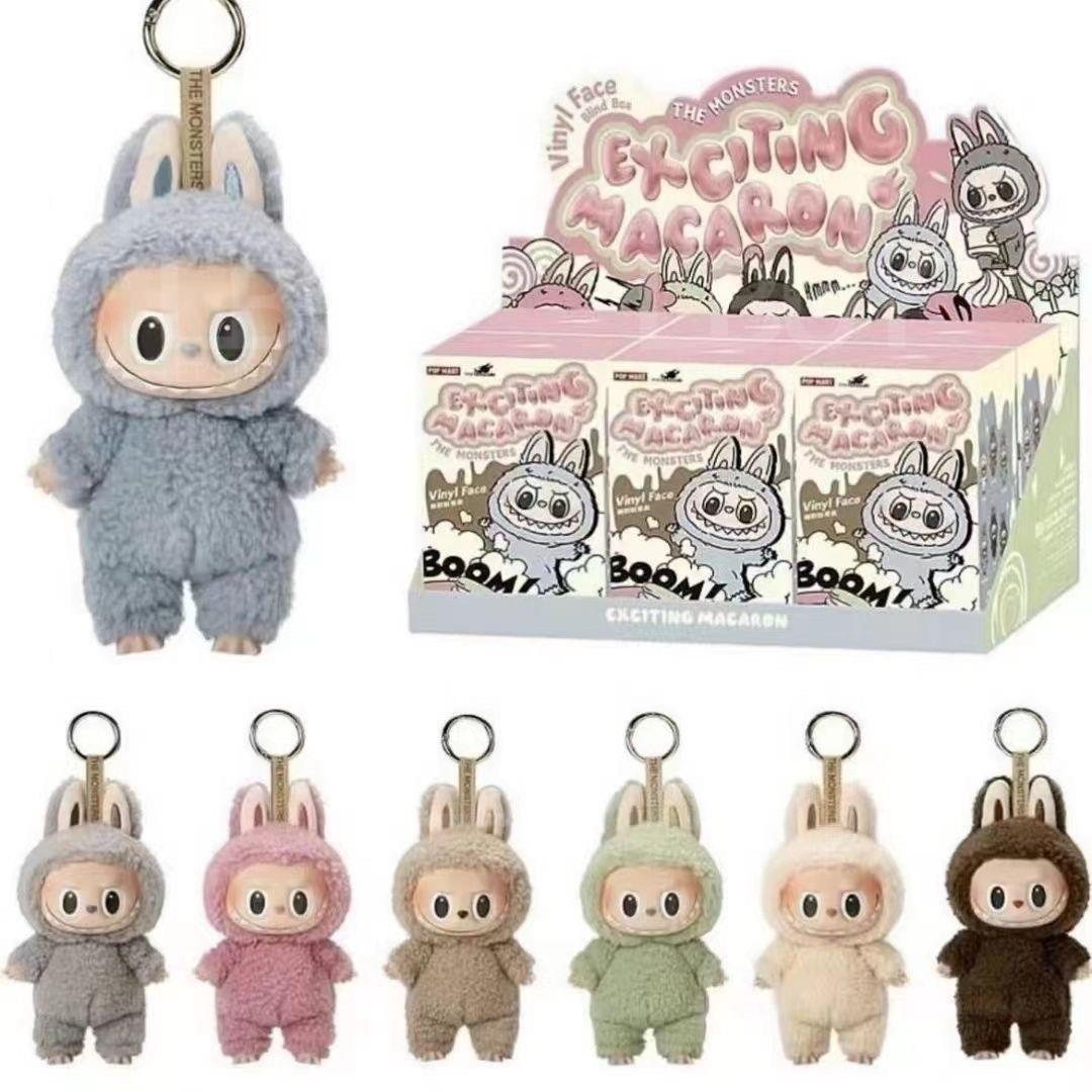 Pop Mart Bubble Mat Blind Box Hand-Handle - The Monsters Labubu 1.0 Heartwarming Macaron Enamel Face Series Blind Box
