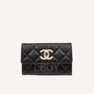 Chanel 金色CC Logo 黑色卡包 AP4254