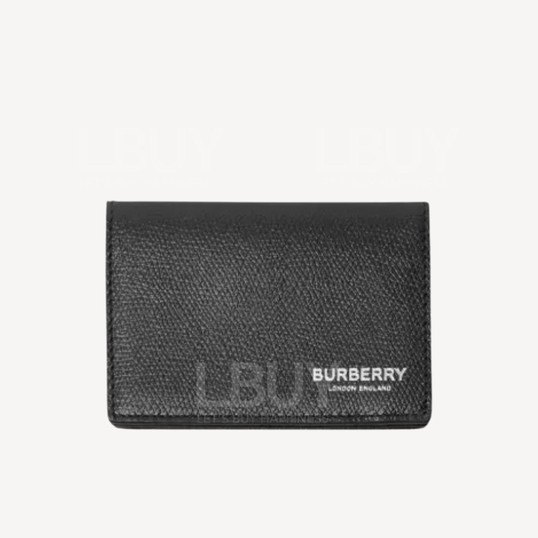 BURBERRY Leather Flint Card Case in Black 81046991