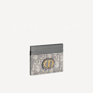 Dior 30 Montaigne Freesia Card Holder Grey