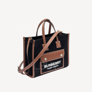 Burberry Freya Tote 黑色棕色 80557492