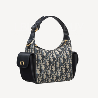 Dior D-Dream 迷你手袋 藍色 Dior Oblique 緹花