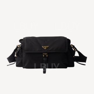 Prada Explore Plus Size Re-nylon Shoulder Bag Black