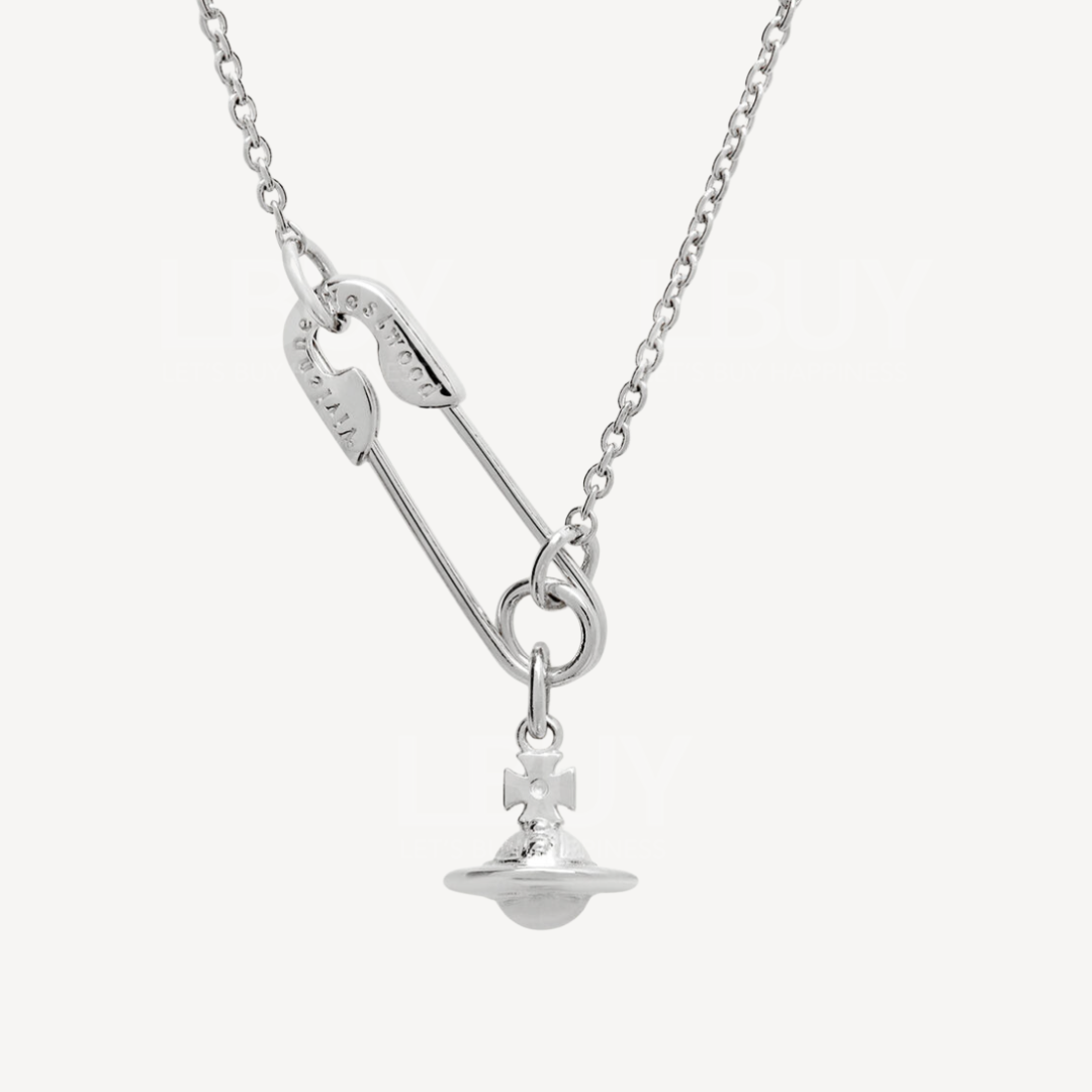 Vivienne Westwood Safety Pin Pendant Necklace 銀色別針吊墜項鏈頸鏈