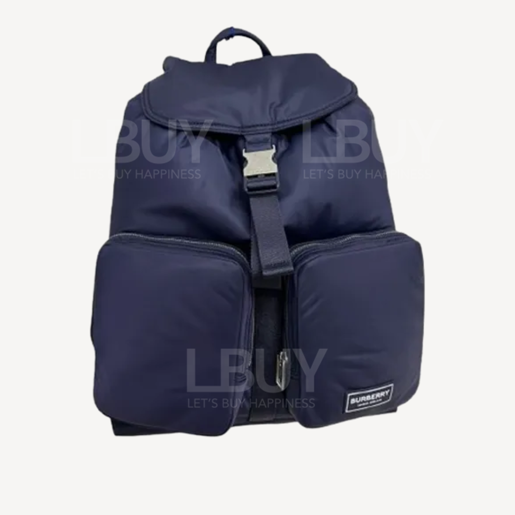Burberry 紫藍色尼龍翻蓋背囊 81112551