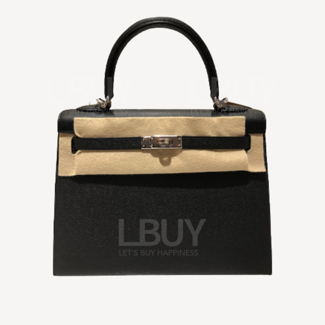 Hermes Kelly 25 Bag Sellier Black phw