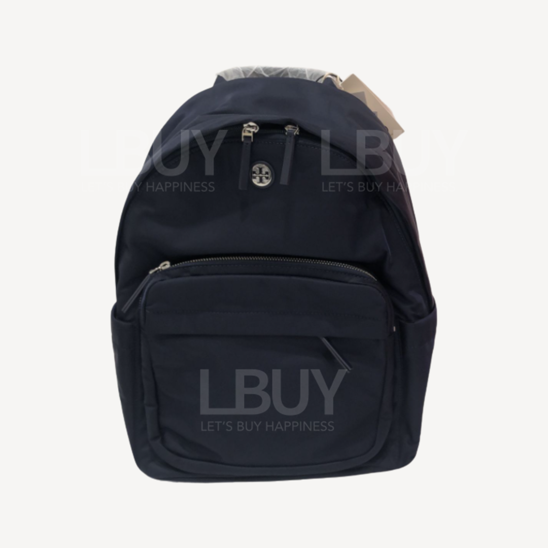 Tory Burch Logo Nylon Backpack Backpack Dark Blue 173559