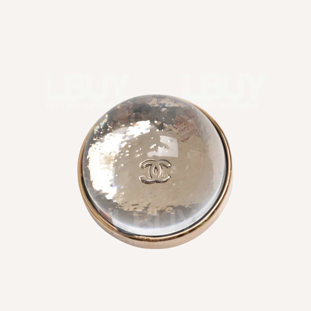 Chanel VIP 限定CC Logo 透明金色紙鎮