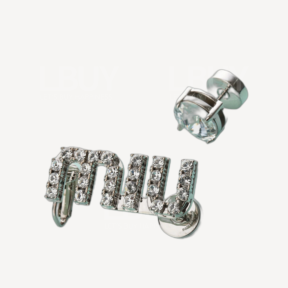 Miu Miu 銀色水晶耳環