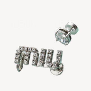 Miu Miu 銀色水晶耳環