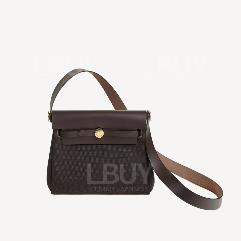 Hermes Herbag Zip 20 Bag Ebony Gold Buckle