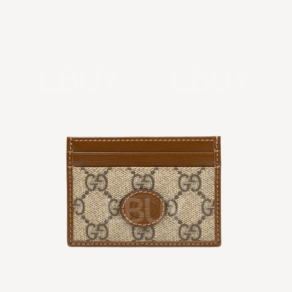 Gucci Interlocking G 皮革Logo 卡包 673002