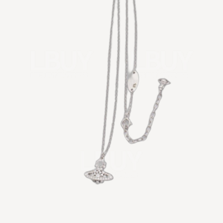 Vivienne Westwood Narcissa Necklace 银色水晶项链颈链