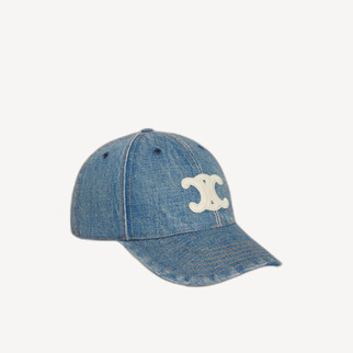 Celine Triomphe Baseball Cap 蓝色洗水牛仔Cap帽