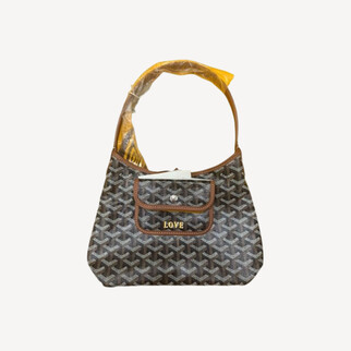 Goyard Boheme Hobo Mini 限量版單肩袋 黑併啡色 併黃色繪字Love