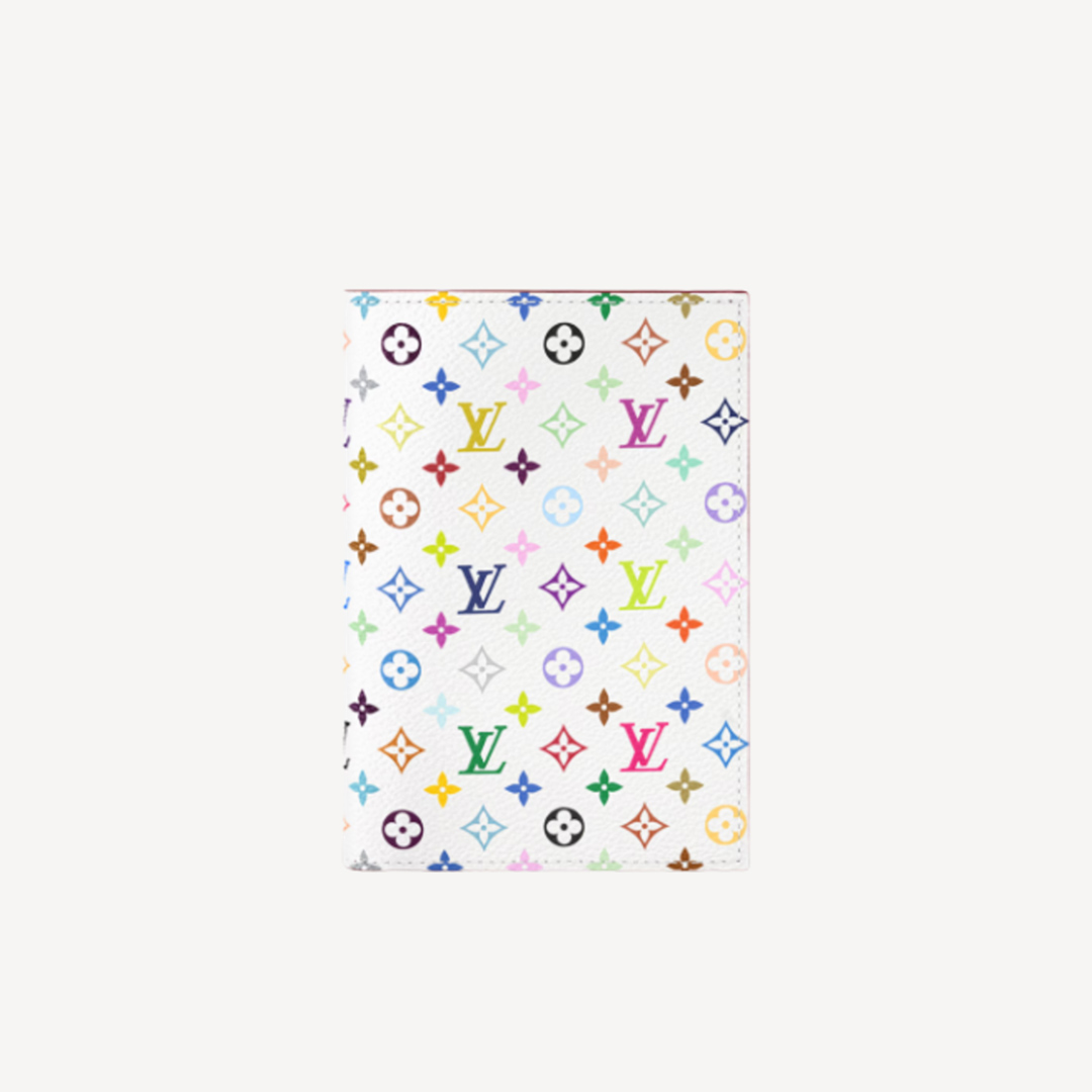 LV x TM 护照封套 白色彩色 M14178