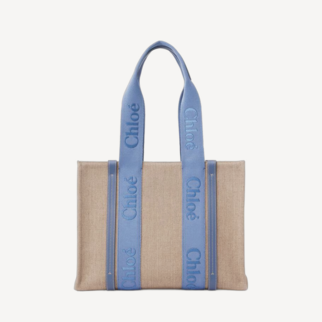 Chloe Medium Woody Tote Bag 紫藍色邊 中號手挽袋