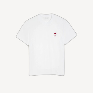 Ami Paris Regular fit 白色紅心 T-shirt 中性