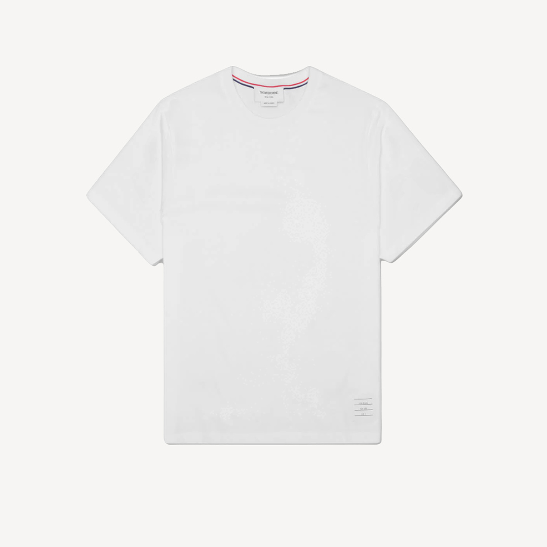 Thom Browne Jersey Relaxed Side Slit Short Sleeve T-Shirt White MJS067A
